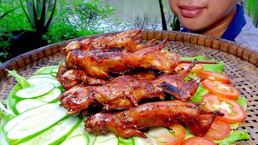 chuột dừa nướng